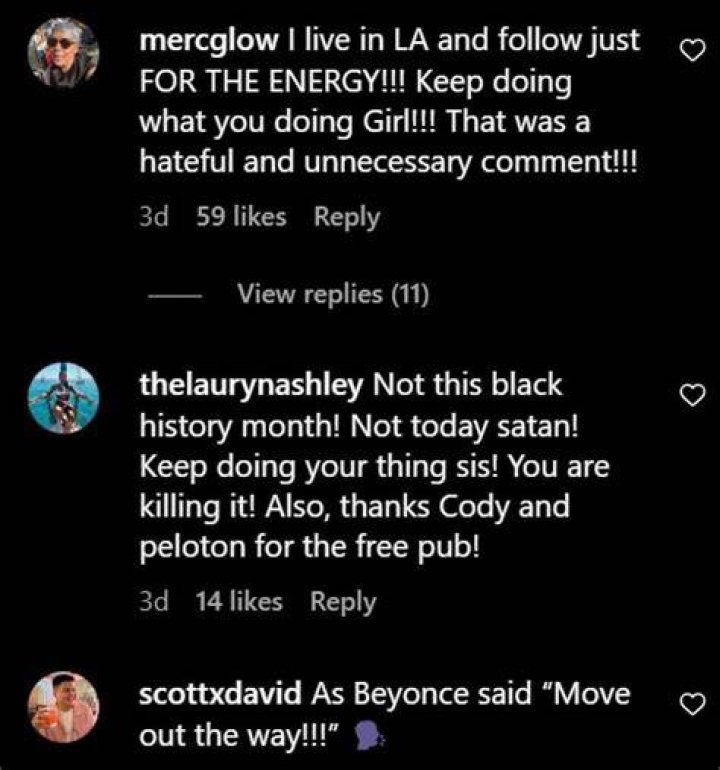 What did Cody Rigsby say about Power and Flow? Comment about Kristina Girod explored as Peloton instructor comes under fire